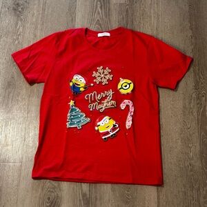 Red Minions Merry Mayhem Holiday T-Shirt